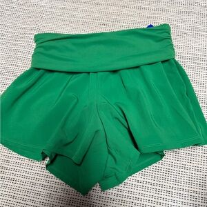JoyLab Active Green Foldover Waist Women's Shorts